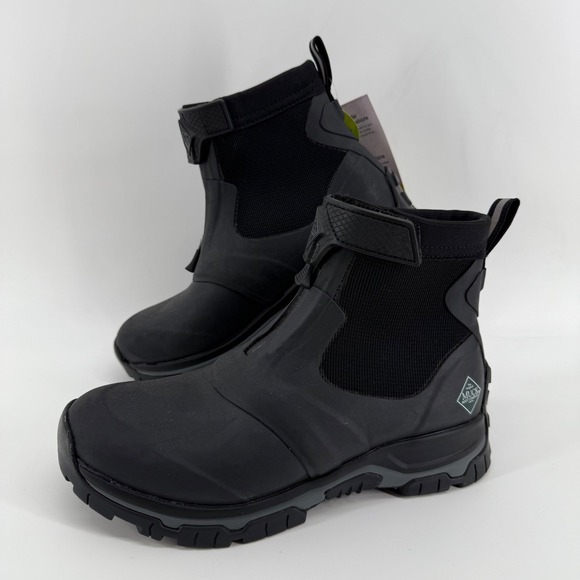 NEW The Original Muck Boot Company Men's Black Apex mid zip Ankle boot sz 12 - Picture 2 of 9
